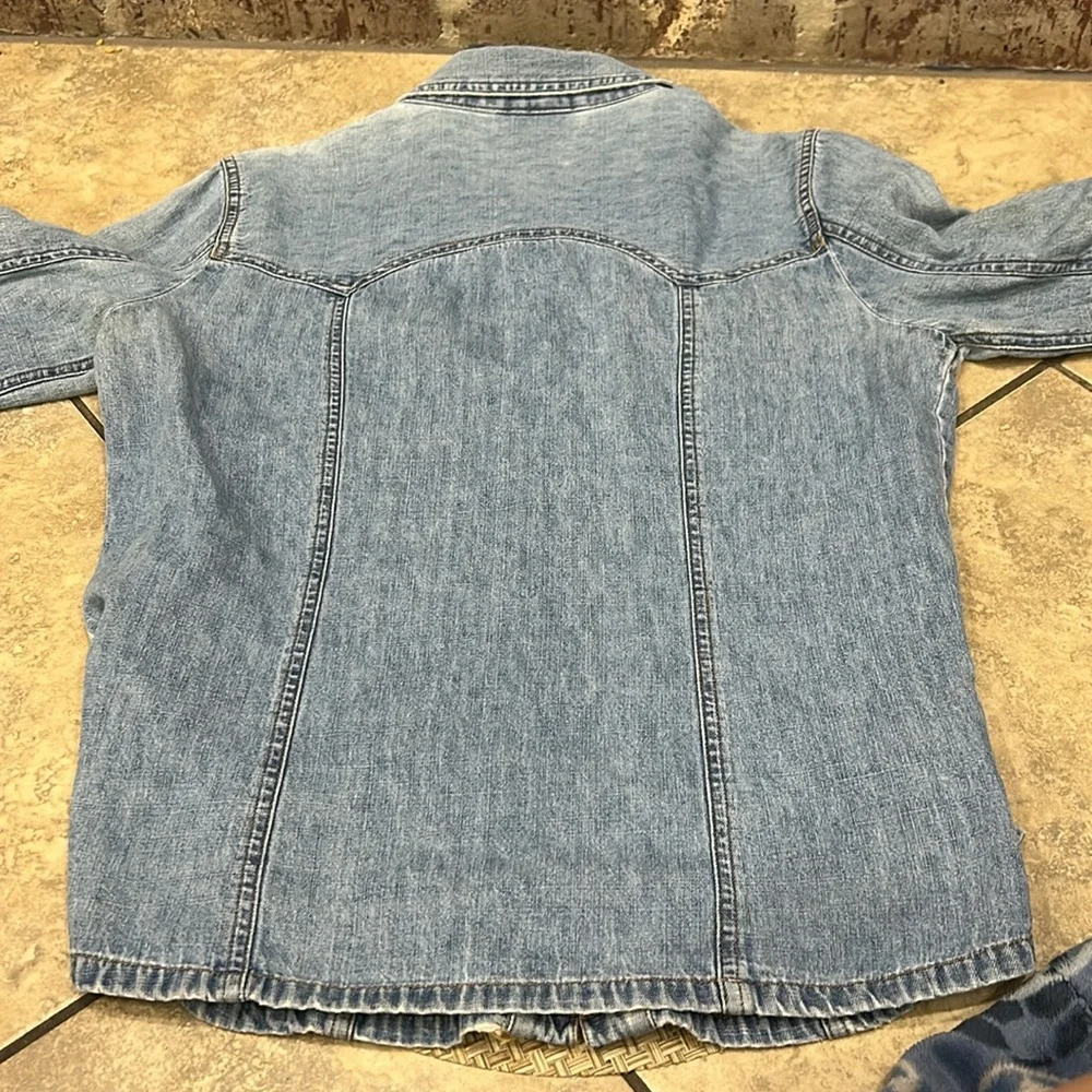 Faded Glory Classic Denim Short Sleeve Shirt Medium - Picture 5 of 7